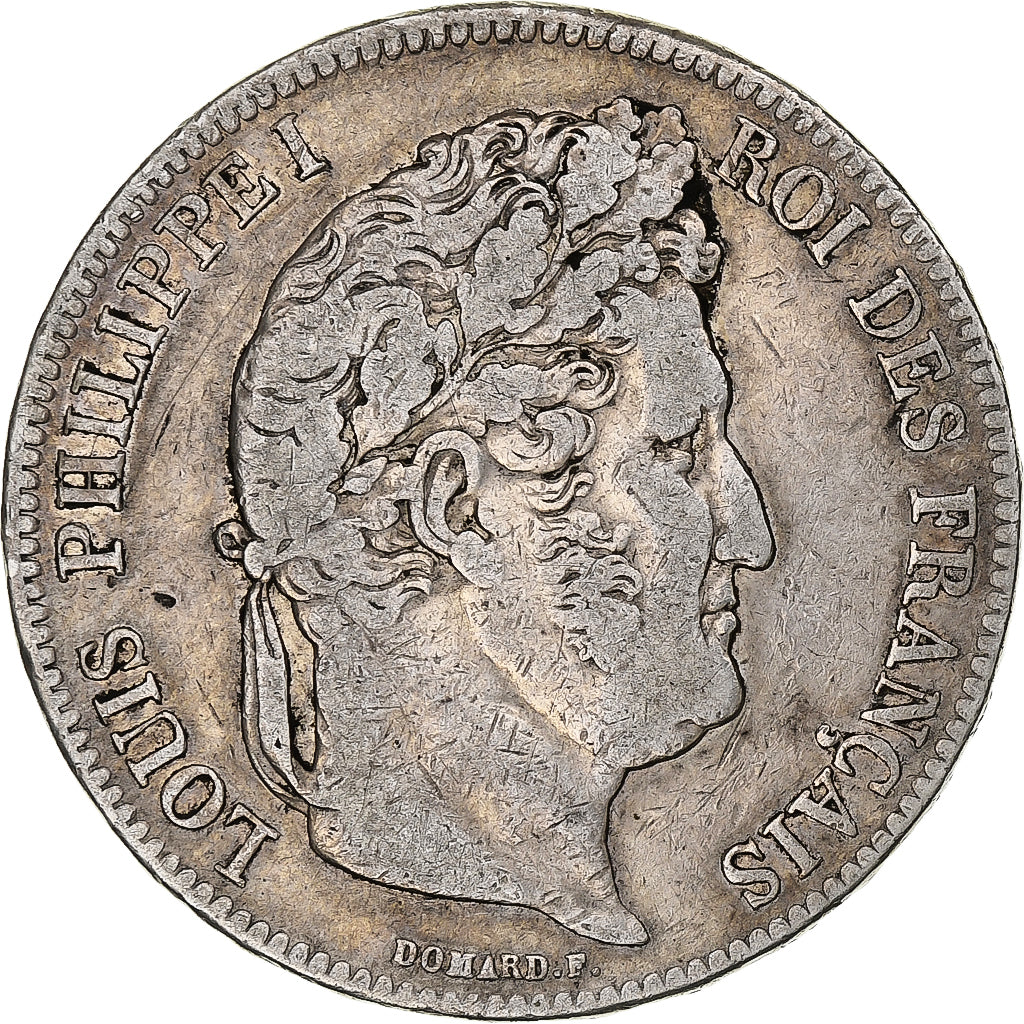 France, Louis-Philippe, 5 Francs, 1835, La Rochelle, Silver, VF(20-25)