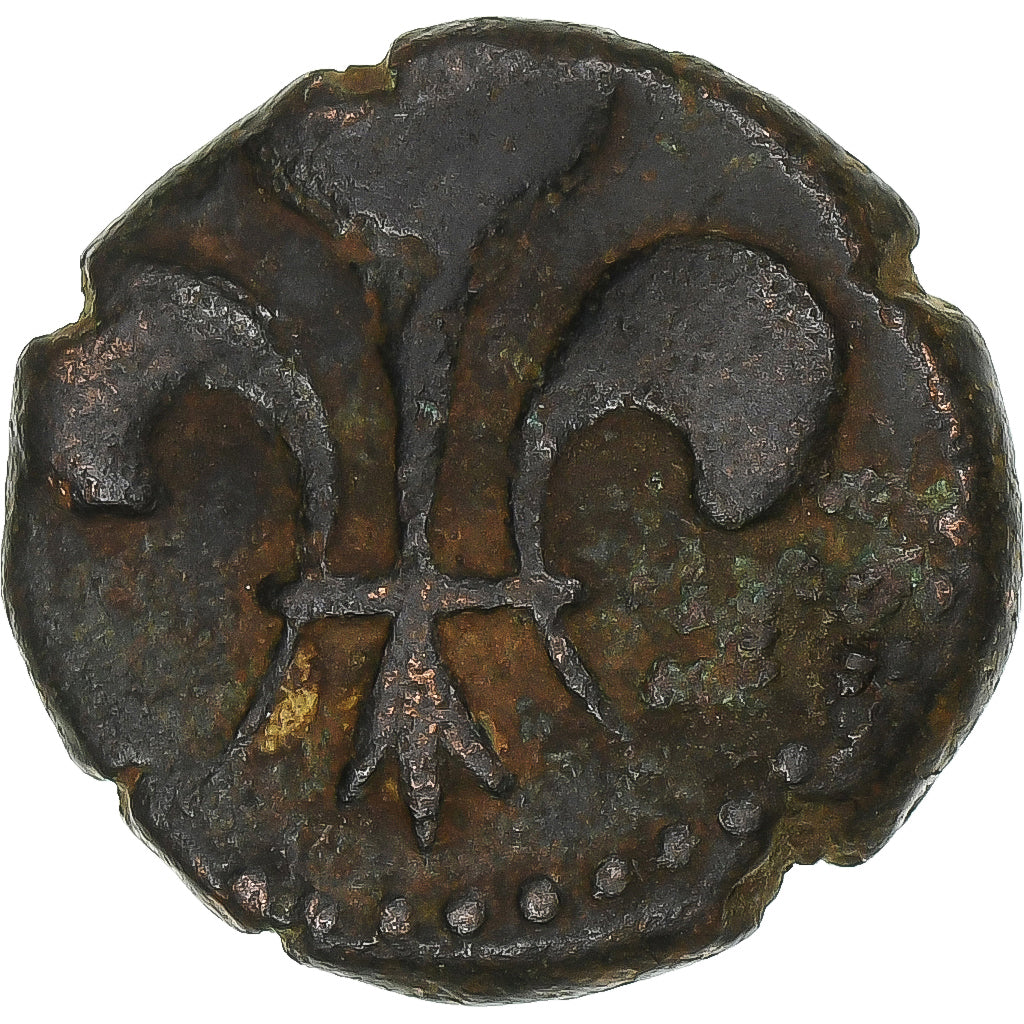 French India, Louis XV, Doudou, n.d. (1715-1774), Pondicherry, Bronze, SS+