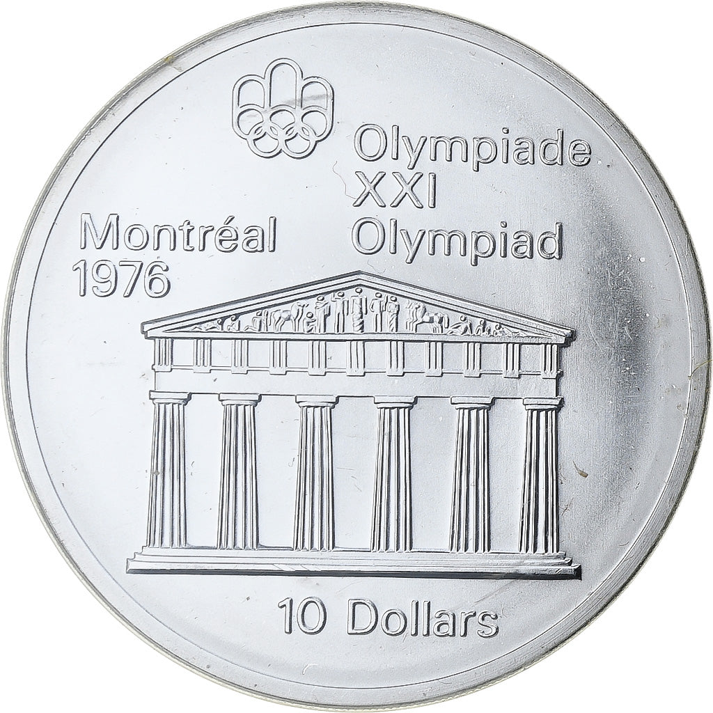Canada, 10 Dollars, Montréal XXI Olympiade, 1974, Ottawa, Silver, MS(65-70)