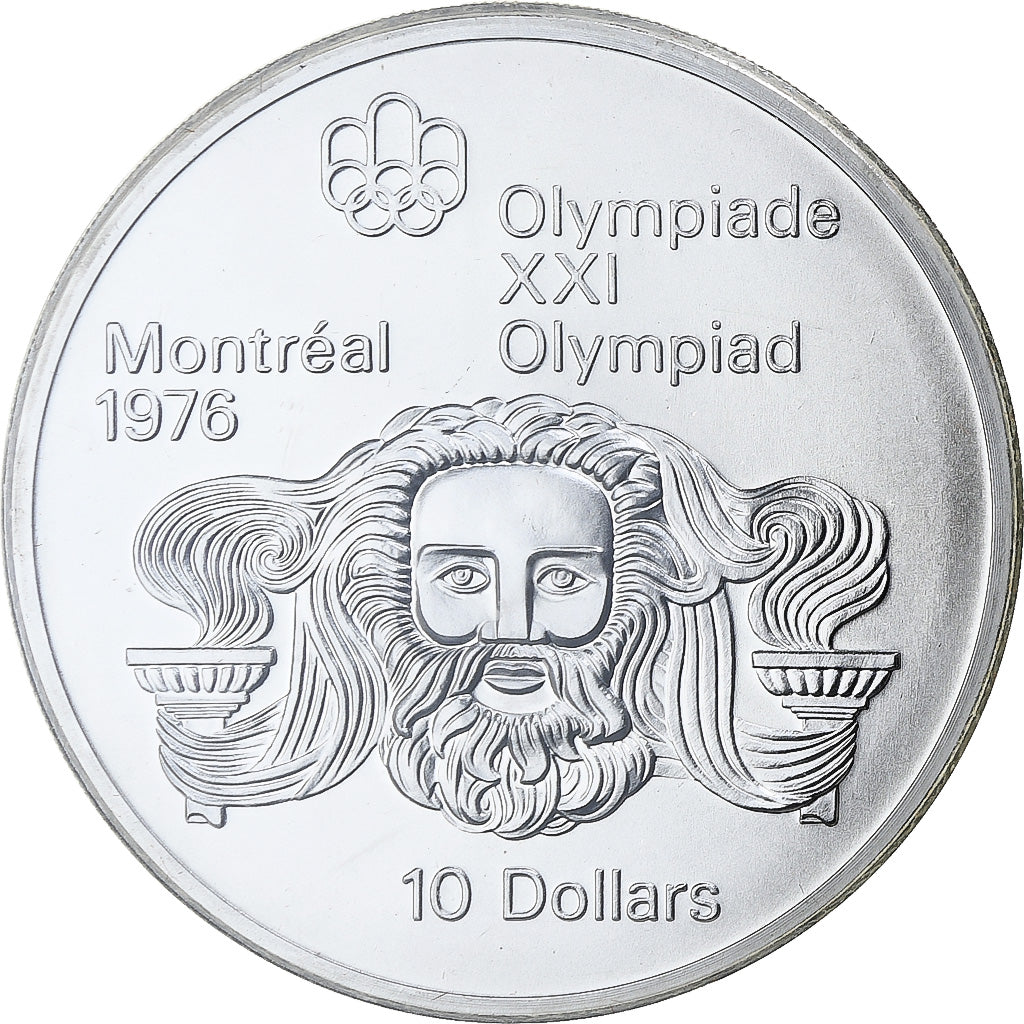 Canada, 10 Dollars, Montréal XXI Olympiade, 1974, Ottawa, Argento, FDC