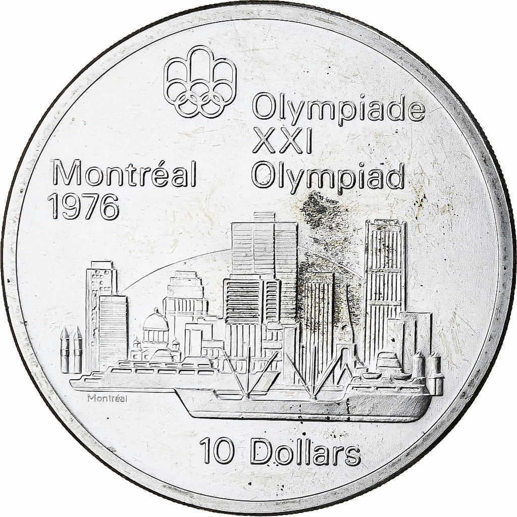 Canada, 10 Dollars, Montréal XXI Olympiade, 1973, Ottawa, Silver, MS(63)
