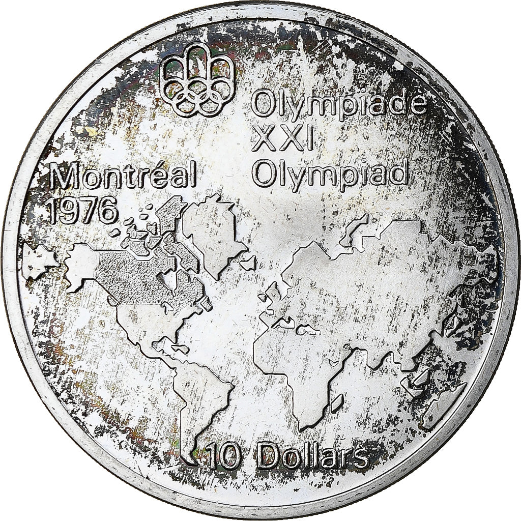 Canada, 10 Dollars, Montréal XXI Olympiade, 1973, Ottawa, Silver, MS(63)