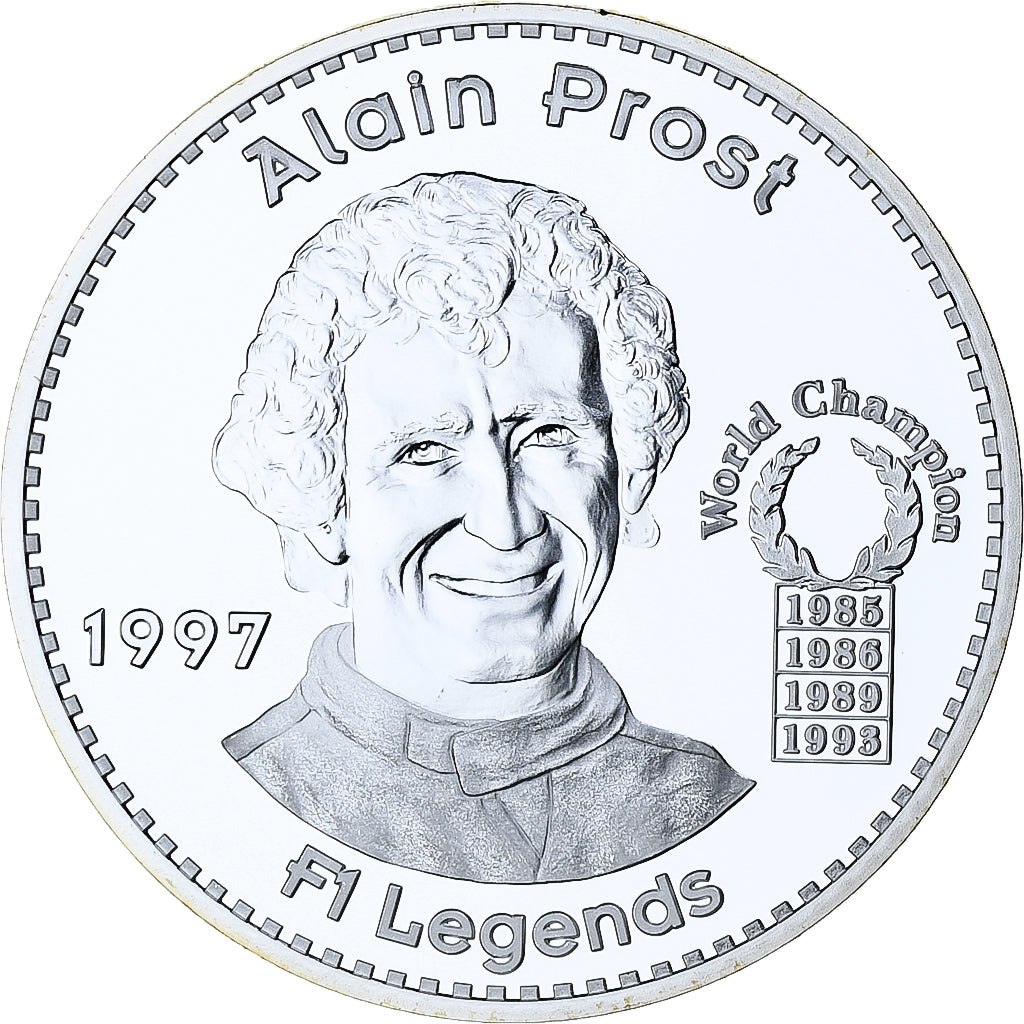 France, 25 Euro, F1 Legends, Alain Prost, 1997, Silver, Proof, MS(65-70)