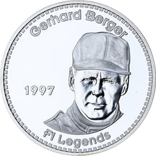 France, 25 Euro, F1 Legends, Gerhard Berger, 1997, Silver, Proof, MS(65-70)