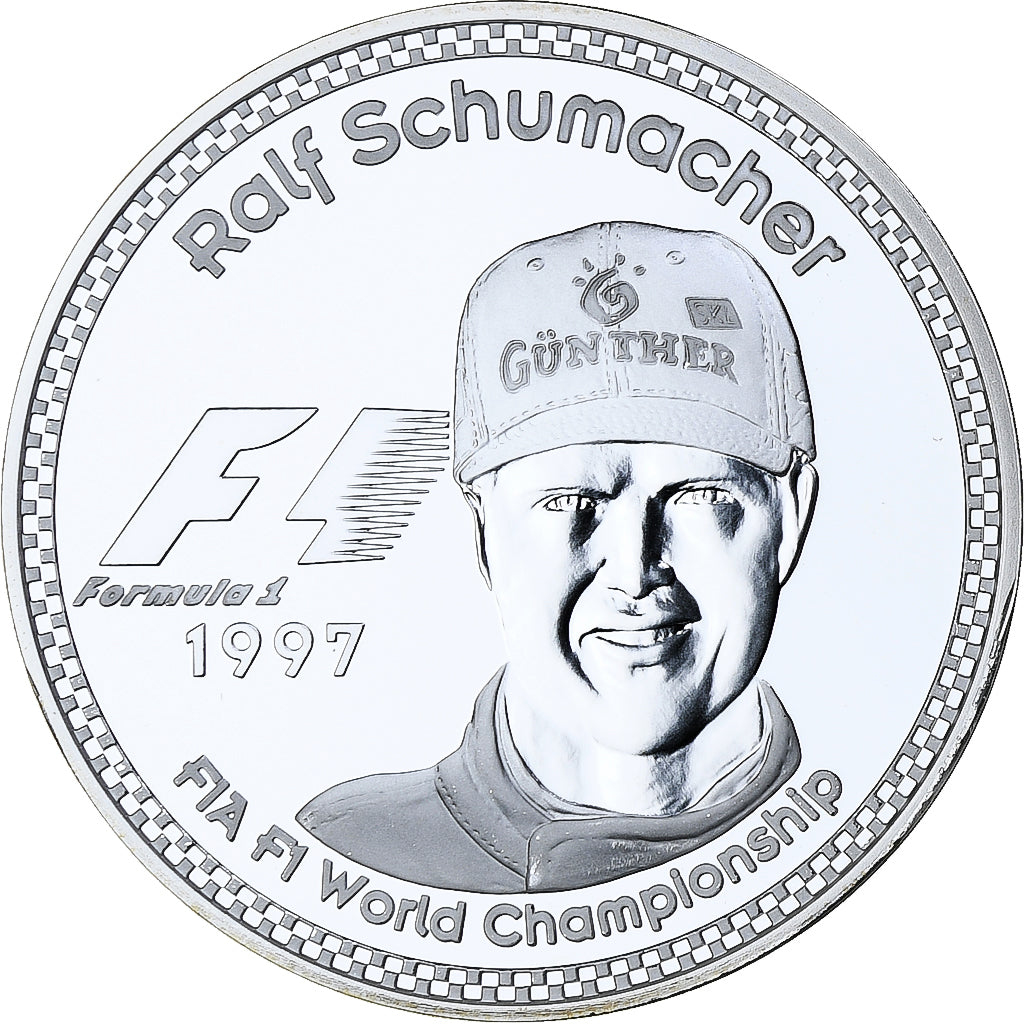 Frankrijk, 25 Euro, F1 Pilots, Ralf Schumacher, 1997, Zilver, Proof, FDC