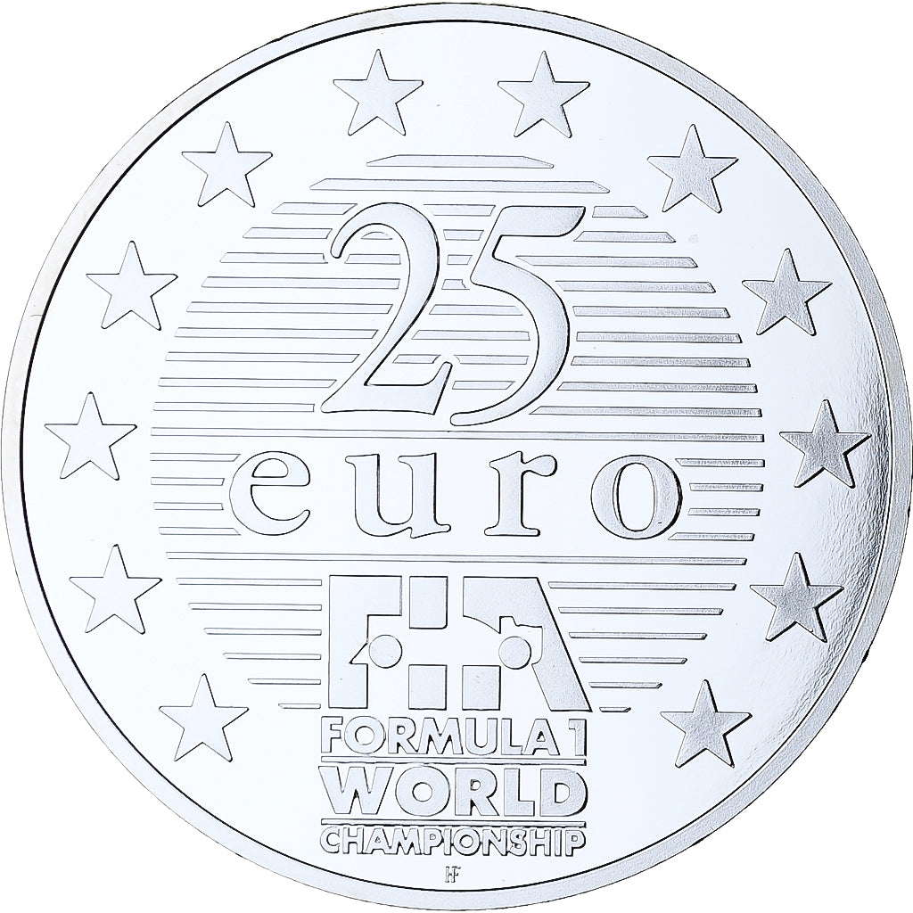 France, 25 Euro, F1 Pilots, Michael Schumacher, 1997, Argent, BE, FDC