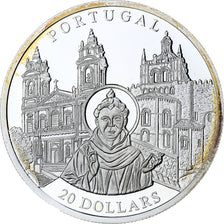 Liberia, 20 Dollars, Portugal, 2001, Proof, Silver, MS(65-70)