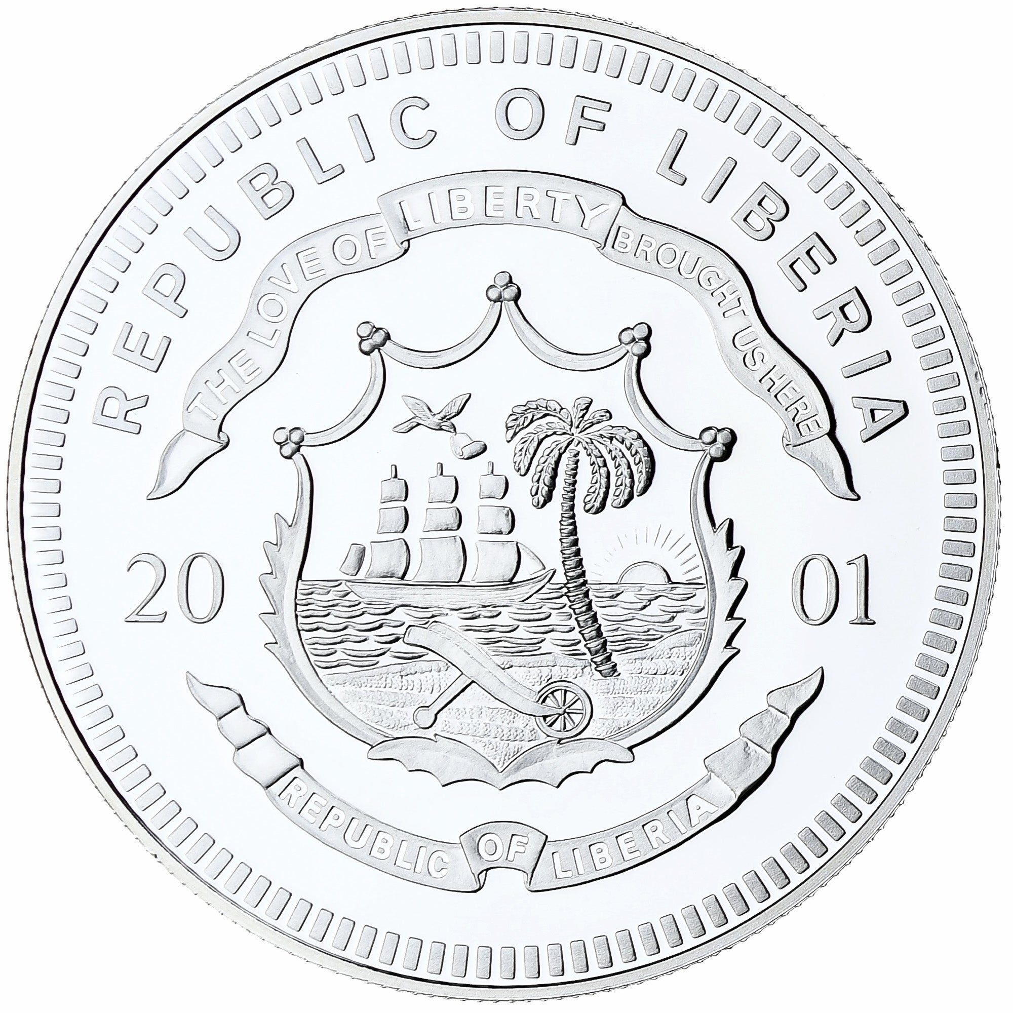 Liberia, 20 Dollars, Deutschland, 2001, Proof, Silver, MS(65-70)
