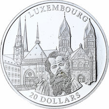 Liberia, 20 Dollars, Luxembourg, 2001, Proof, Silver, MS(65-70)