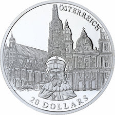 Liberia, 20 Dollars, Austria, 2001, FS, Argento, FDC
