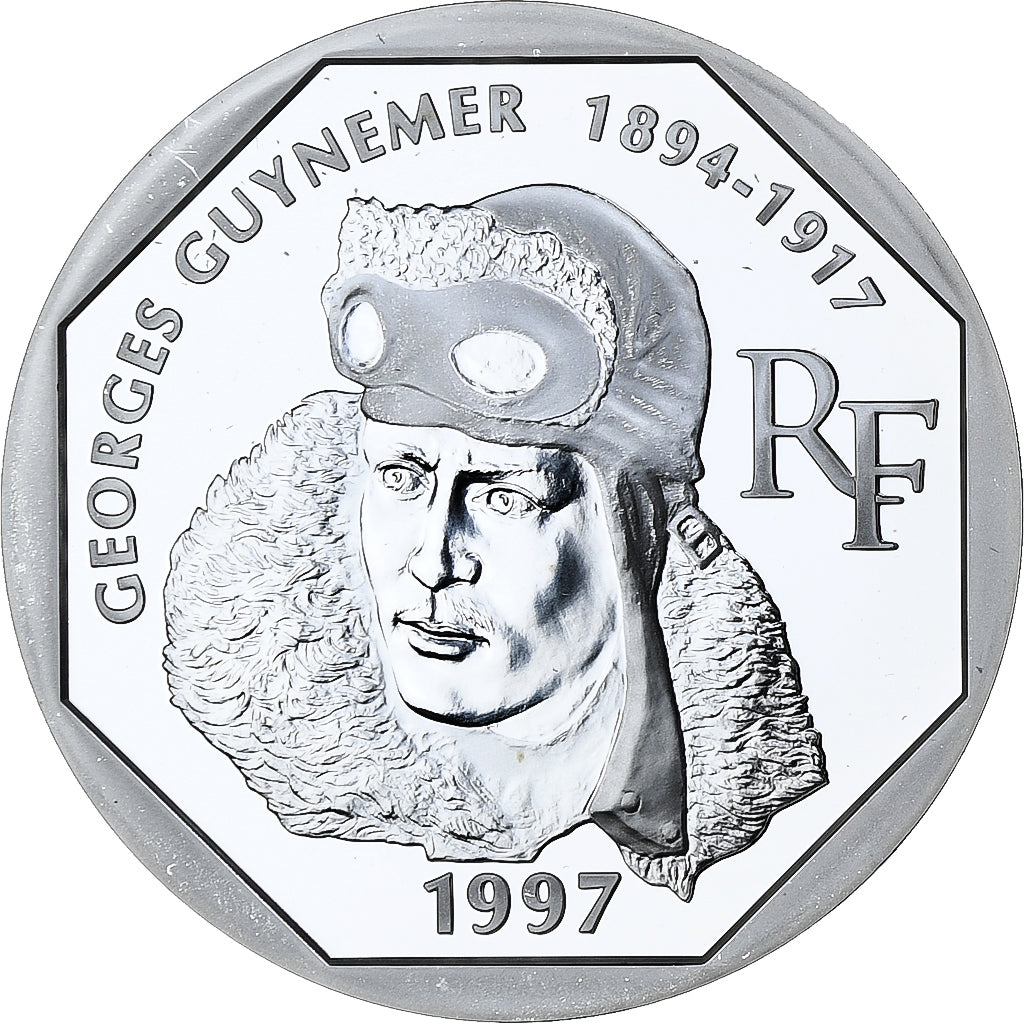 France, 100 Francs, Guynemer, 1997, MDP, Proof, Silver, MS(65-70)
