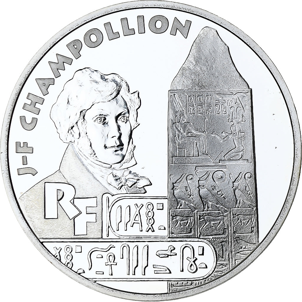 France, 10 Francs, Champollion, 1998, MDP, Proof, Silver, MS(65-70)