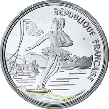 France, 100 Francs, 1992 Olympics, Albertville, Ice Skating, 1989, MDP, Silver
