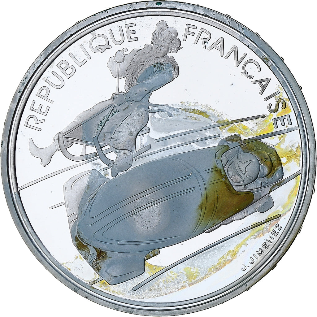 Francia, 100 Francs, 1992 Olympics, Albertville, Bobsledding, 1990, MDP