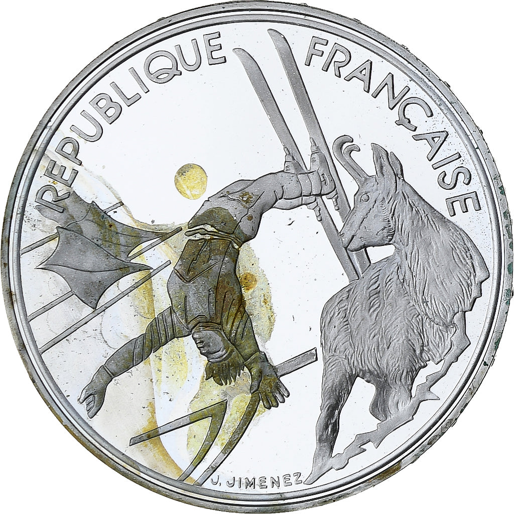 Francia, 100 Francs, 1992 Olympics, Albertville, Free-style Skiing, 1990, MDP
