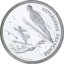 France, 100 Francs, 1992 Olympics, Albertville, Ski Jumping, 1991, MDP, Silver