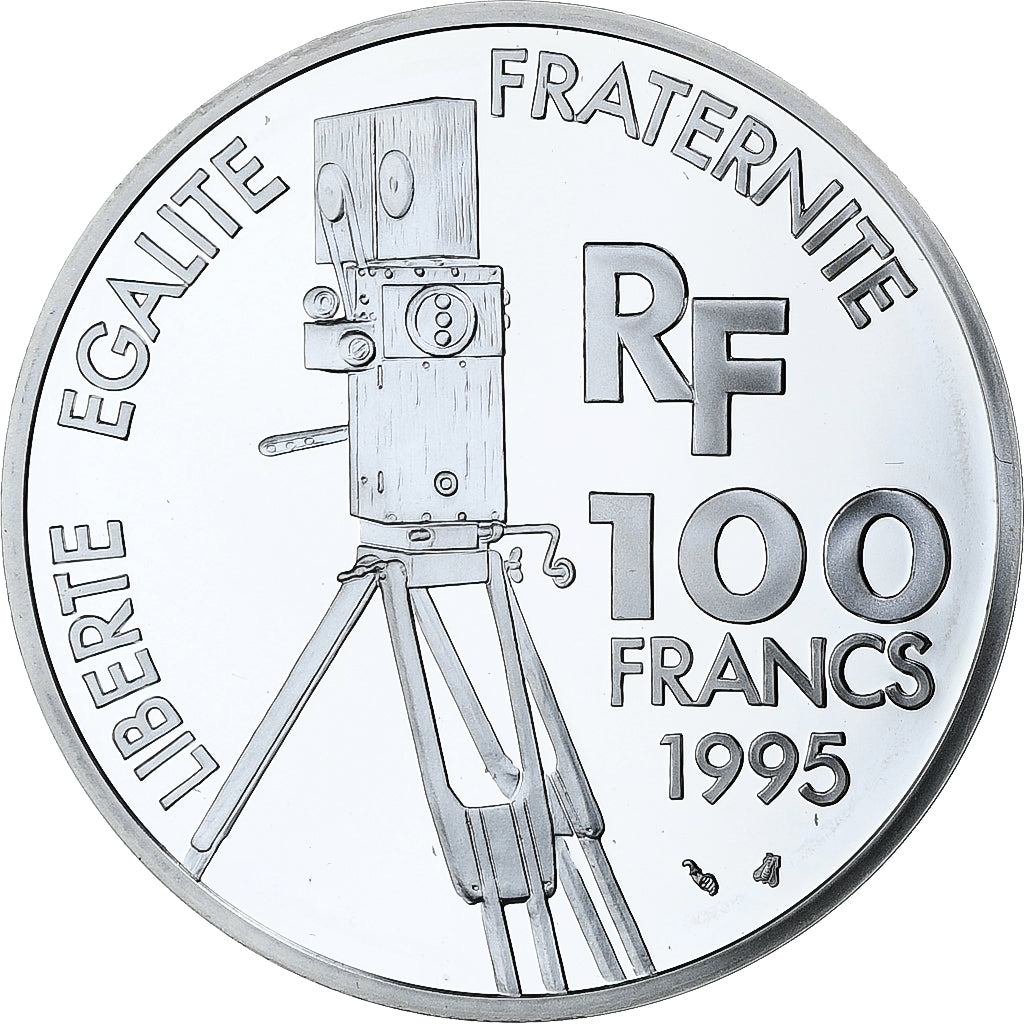 Frankreich, 100 Francs, Jean Renoir, Centenaire du Cinéma, 1995, MDP, Silber