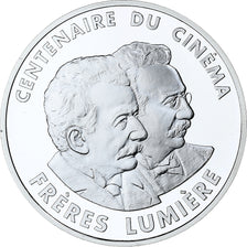 France, 100 Francs, Frères Lumière, Centenaire du Cinéma, 1995, MDP, Silver