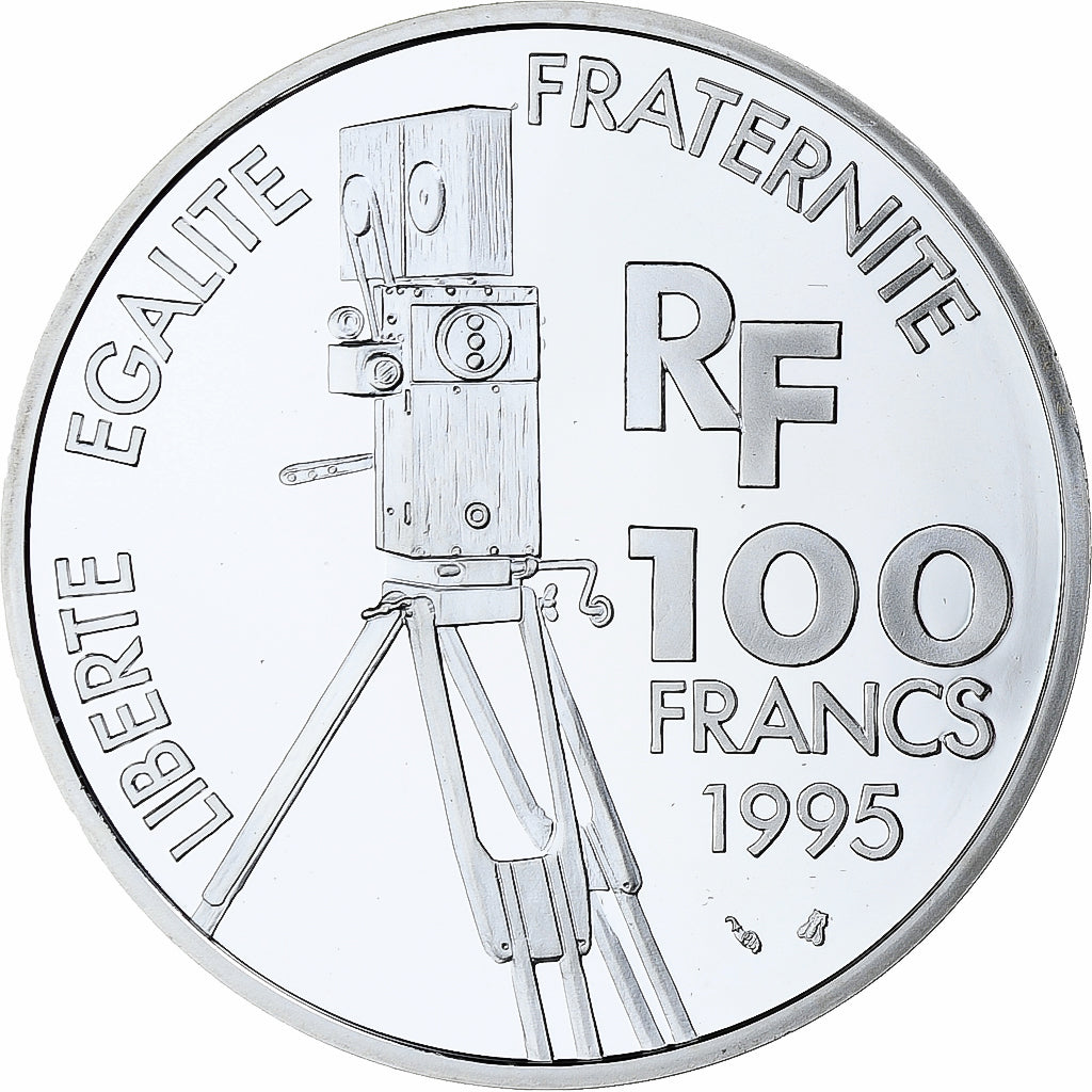 France, 100 Francs, Arletty, Centenaire du Cinéma, 1995, MDP, Silver, MS(65-70)