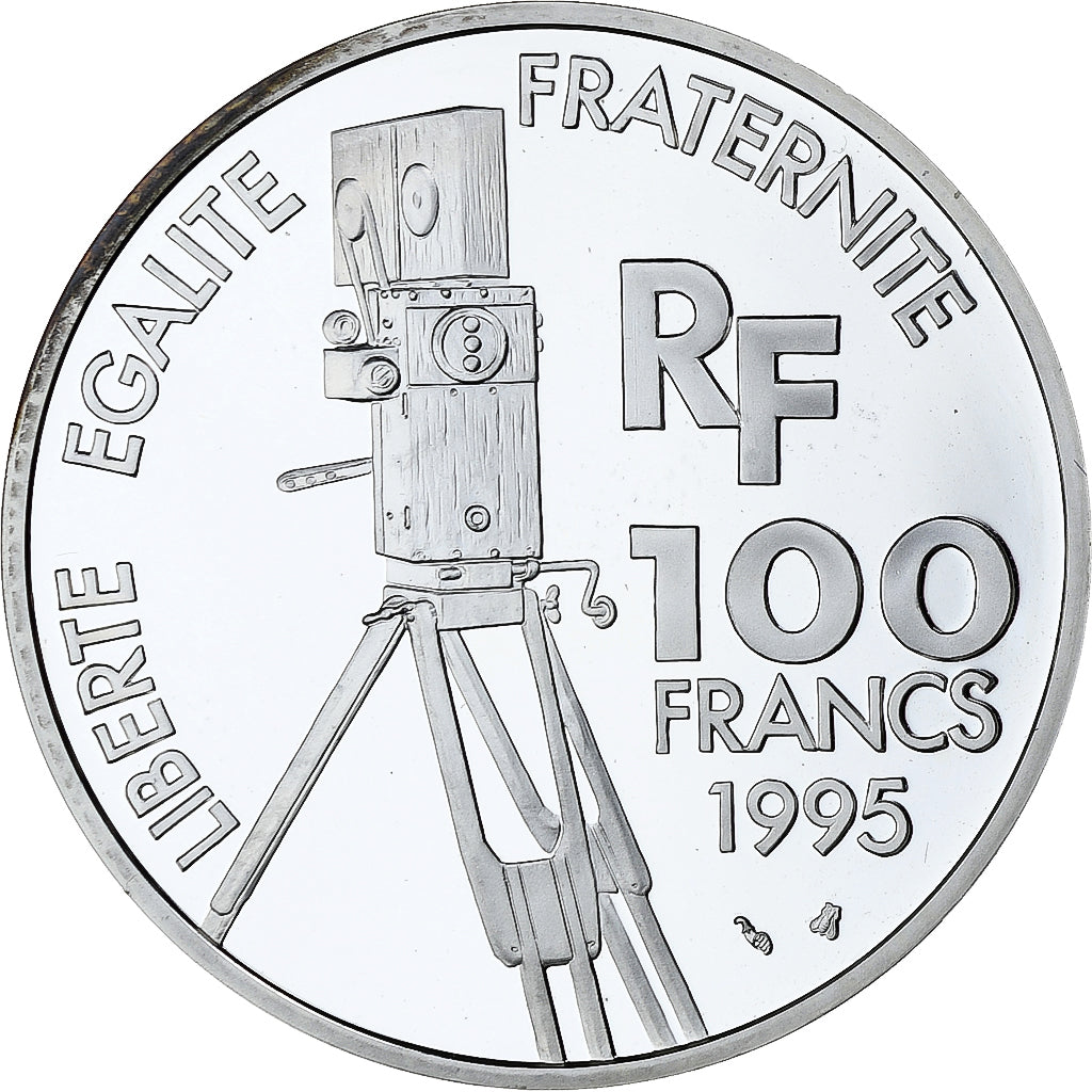 France, 100 Francs, Alfred Hitchcock, Centenaire du Cinéma, 1995, MDP, Silver