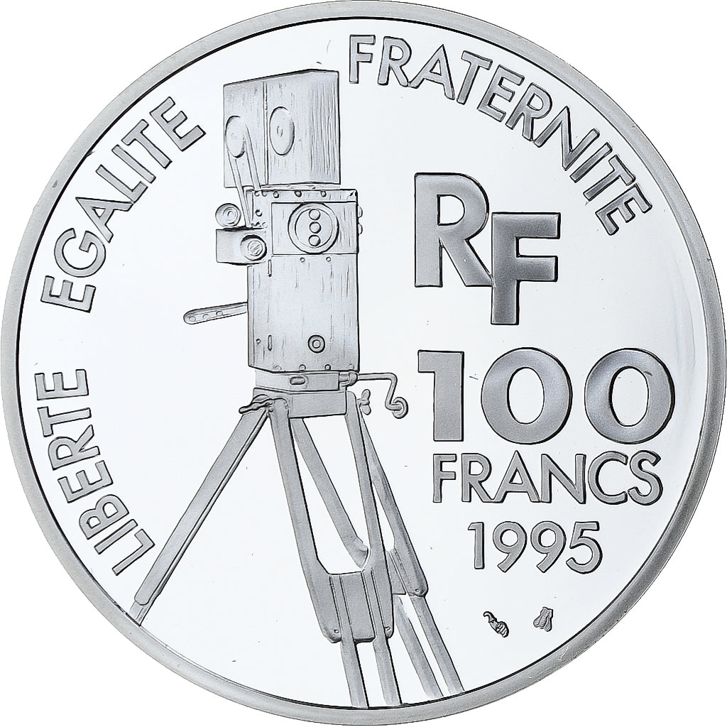 France, 100 Francs, Georges Méliès, Centenaire du Cinéma, 1995, MDP, Silver