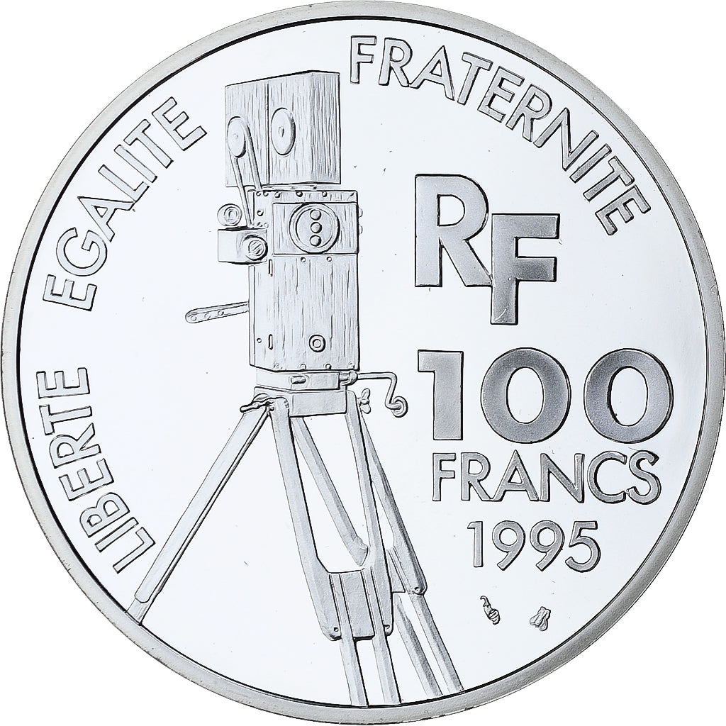 France, 100 Francs, Charlie Chaplin, Centenaire du Cinéma, 1995, MDP, Silver