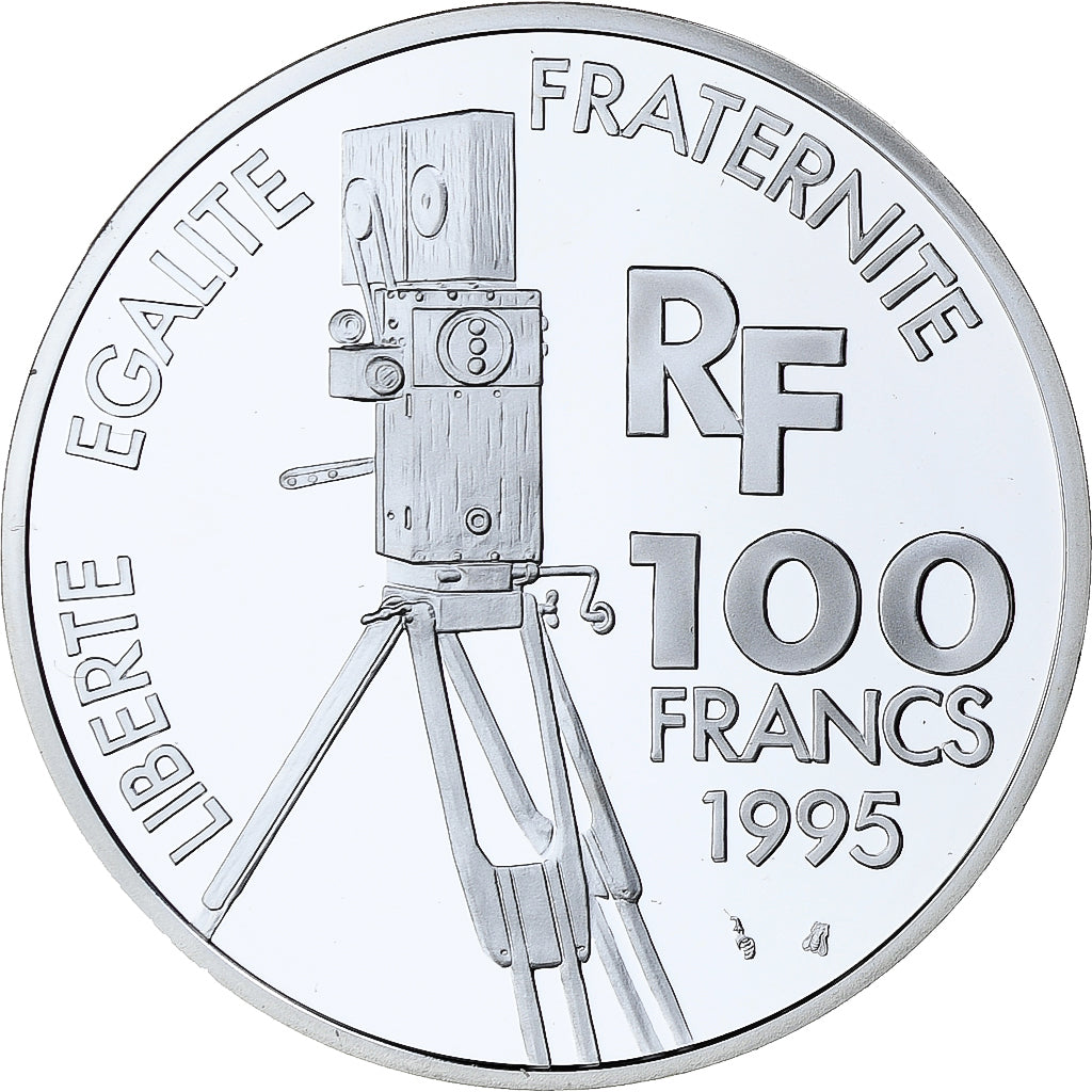 Francia, 100 Francs, Gérard Philipe, Centenaire du Cinéma, 1995, MDP, Argento