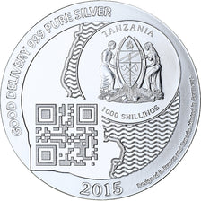 Zanzibar, 1000 Shillings, 1 Vera Silver Oz, 2015, Proof, Silver, MS(65-70)