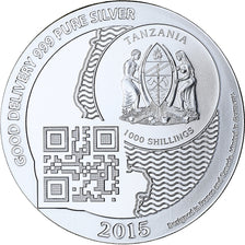 Zanzibar, 1000 Shillings, 1 Vera Silver Oz, 2015, Proof, Silver, MS(65-70)
