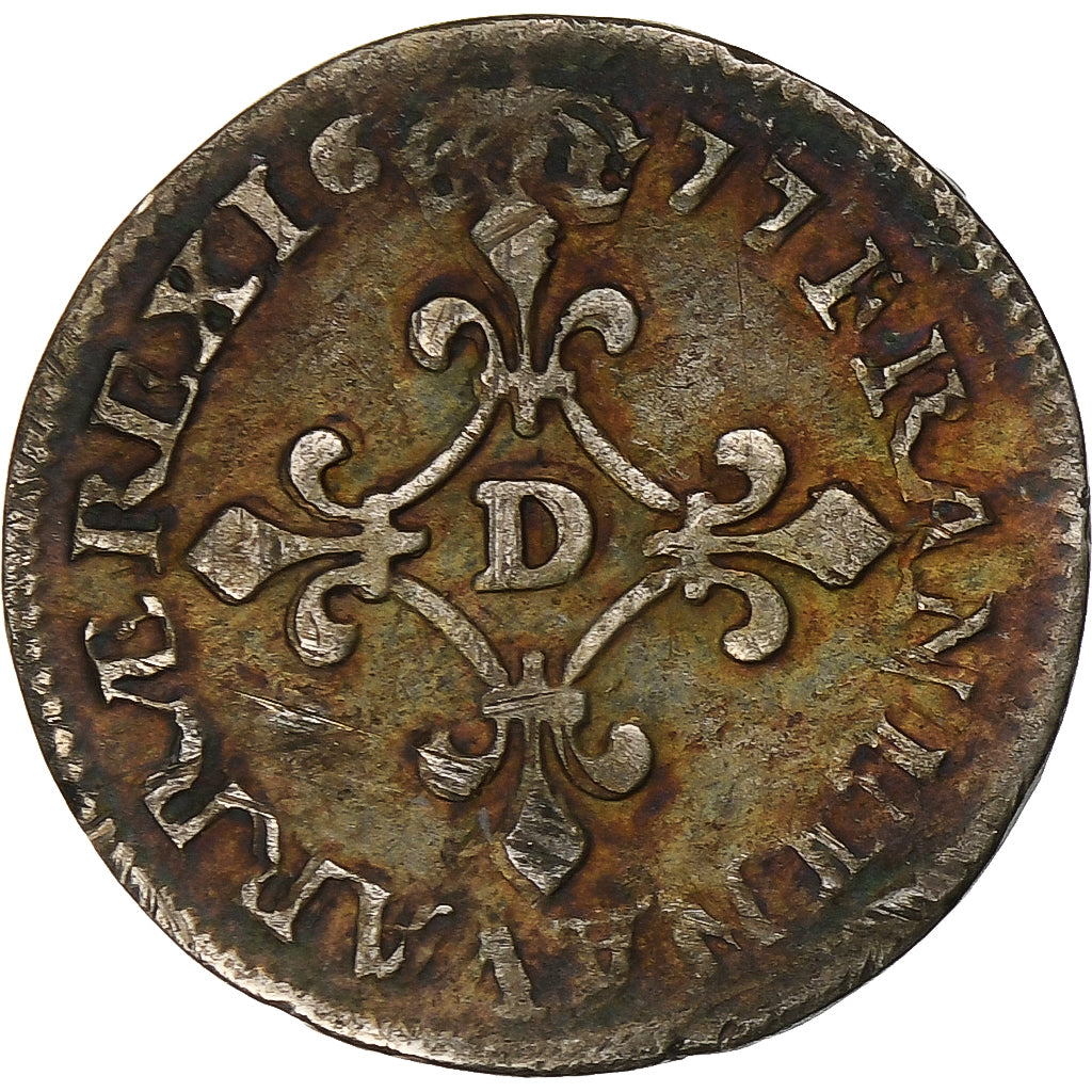 France, Louis XIV, 4 Sols des Traitants, 1677, Vimy, Silver, VF(30-35)