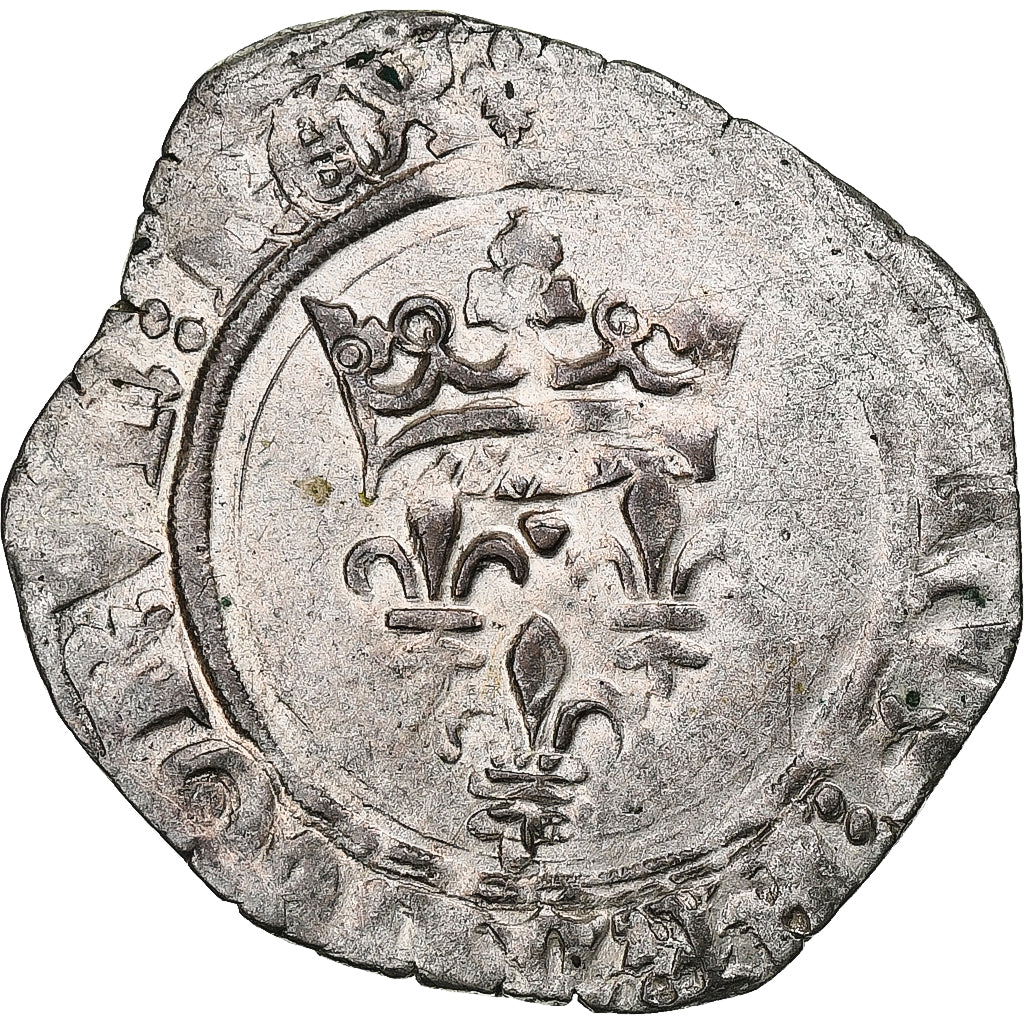 France, Charles VI, Florette, 1380-1422, Uncertain mint, Silver, VF(30-35)