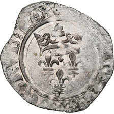 France, Charles VI, Florette, 1380-1422, Uncertain mint, Silver, VF(30-35)