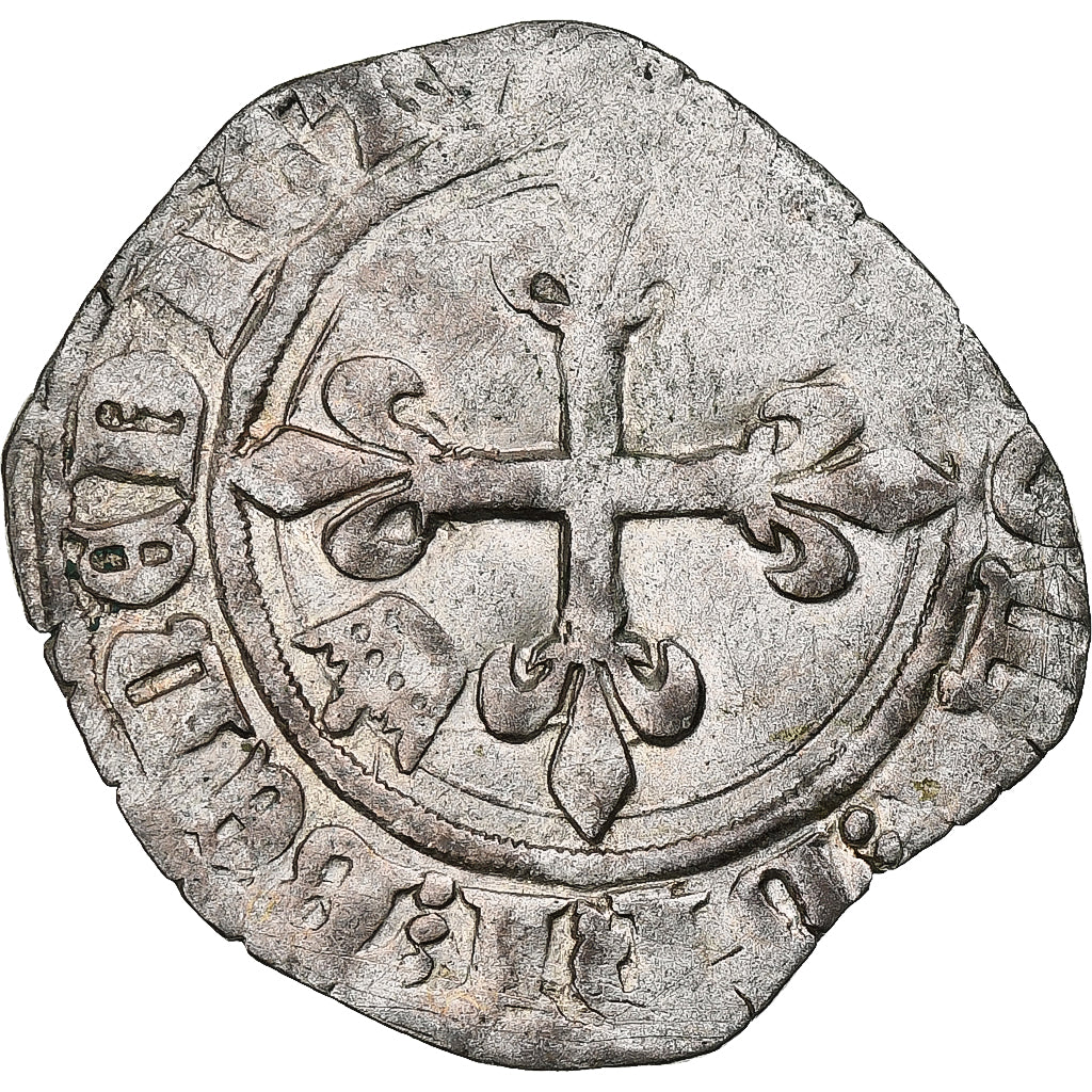 France, Charles VI, Florette, 1380-1422, Uncertain mint, Silver, VF(30-35)