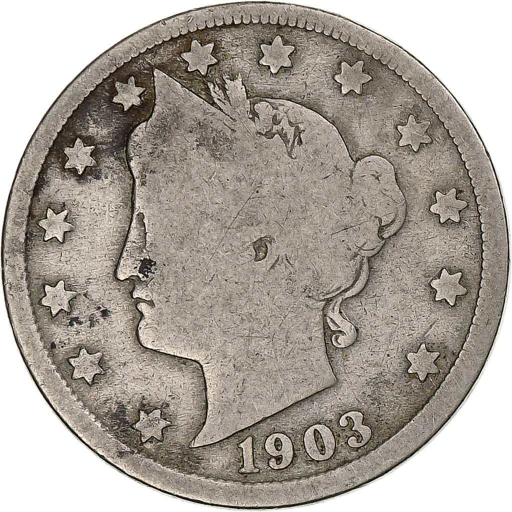 Verenigde Staten, 5 Cents, Liberty Nickel, 1903, Philadelphia, Cupro-nikkel, ZG