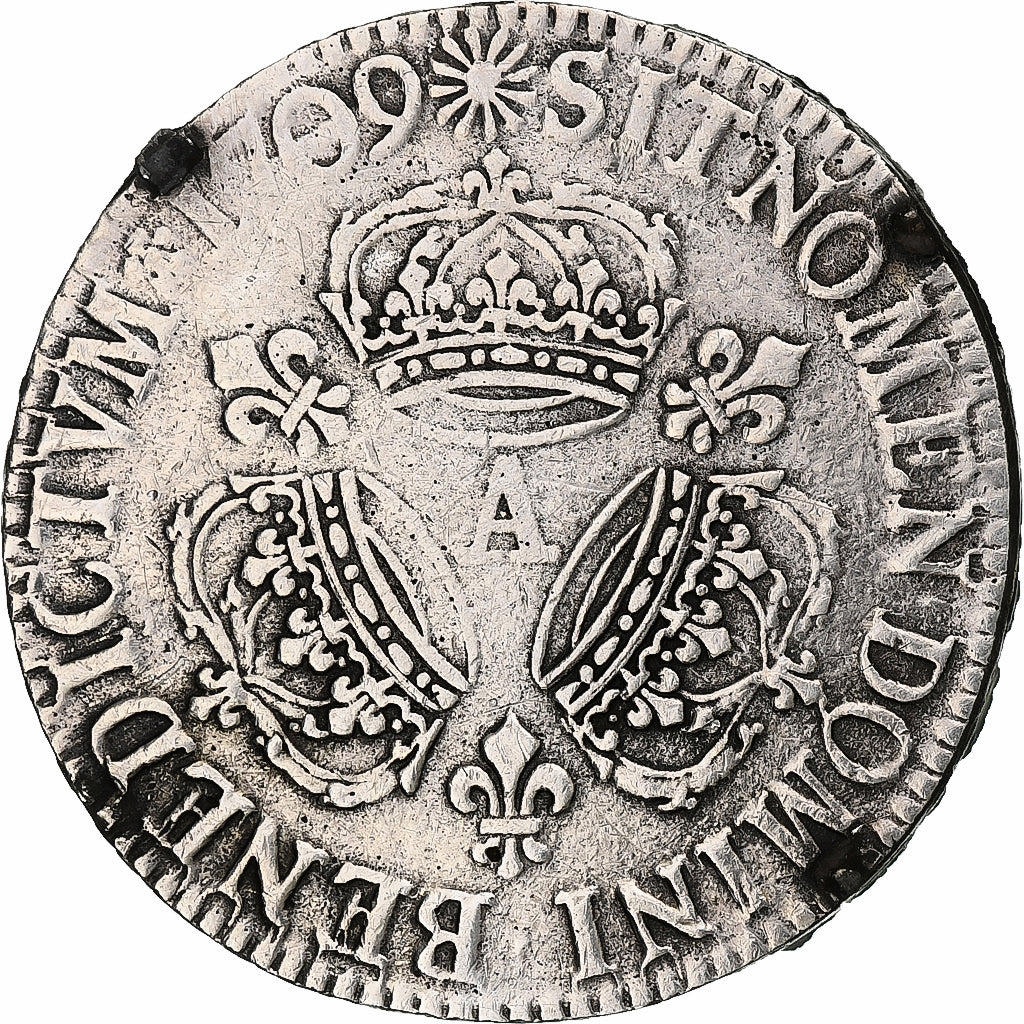 Francia, Louis XIV, Ecu aux 3 couronnes, 1709, Paris, Argento, MB+, Gadoury:229