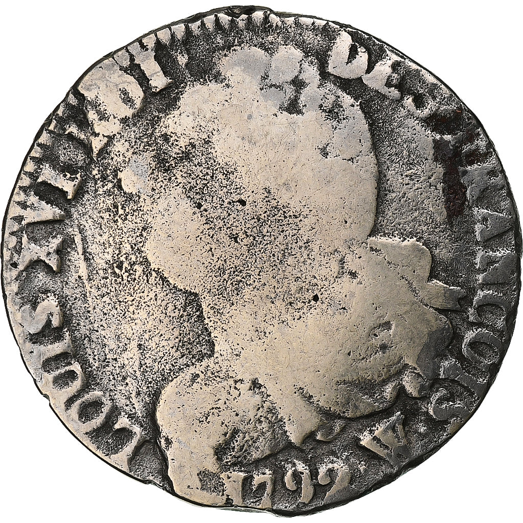 Frankreich, Louis XVI, 2 Sols, 1792 / AN 4, Lille, Kupfer, SGE+, Gadoury:25