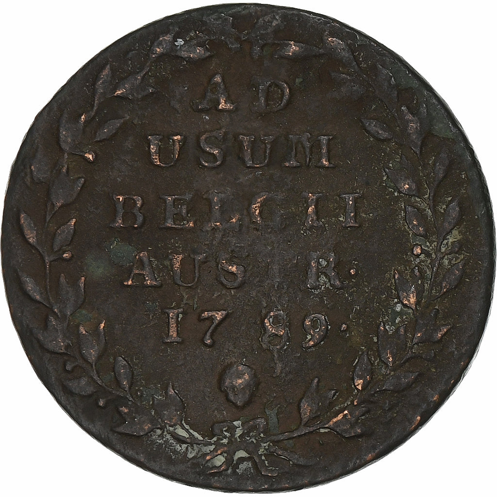 Belgium, Joseph II, 2 Liards, 1789, Brussels, Copper, VF(20-25)