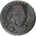 France, Louis XIV, Liard de France, 165[?], Pont-de-l'Arche, Copper, VF(20-25)