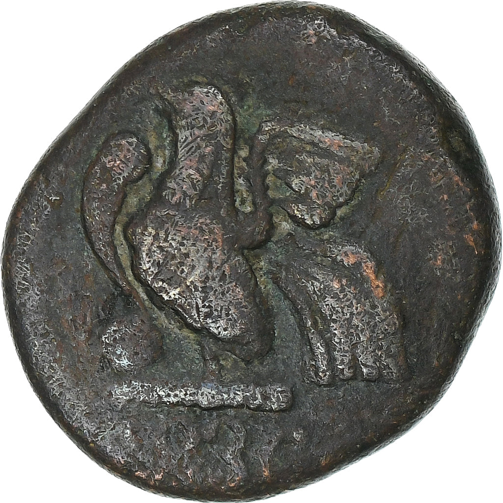 India francesa, Doudou, 1836, Pondicherry, Coq, Bronce, BC+