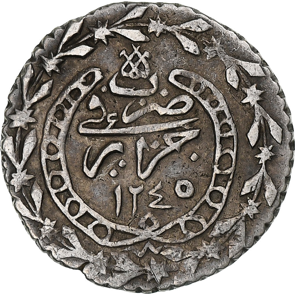 Algérie, Mahmud II, 1/6 Budju, 1830/AH1245, Argent, TTB+
