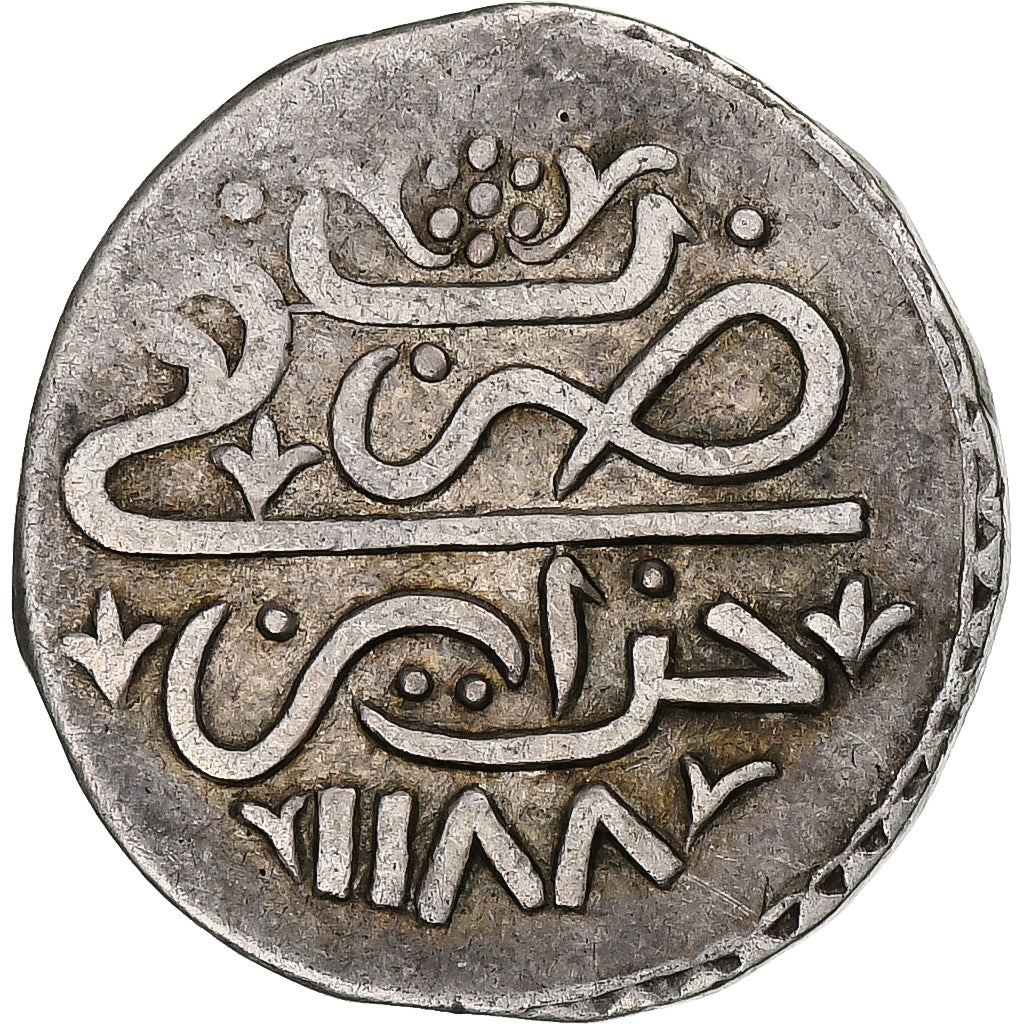 Algerije, Abdul Hamid I, 1/4 Budju, AH 1188 (1774), Zilver, ZF+