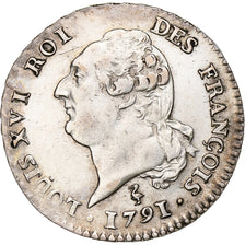 França, Louis XVI, 15 sols françois, 1791 / AN 3, Paris, 2nd semestre, Prata