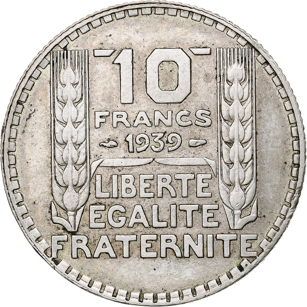 Frankreich, 10 Francs, Turin, 1939, Paris, Silber, VZ, Gadoury:801, KM:878