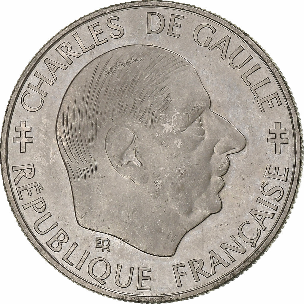 France, 1 Franc, Charles de Gaulle, 1988, Paris, Nickel, SUP, Gadoury:475