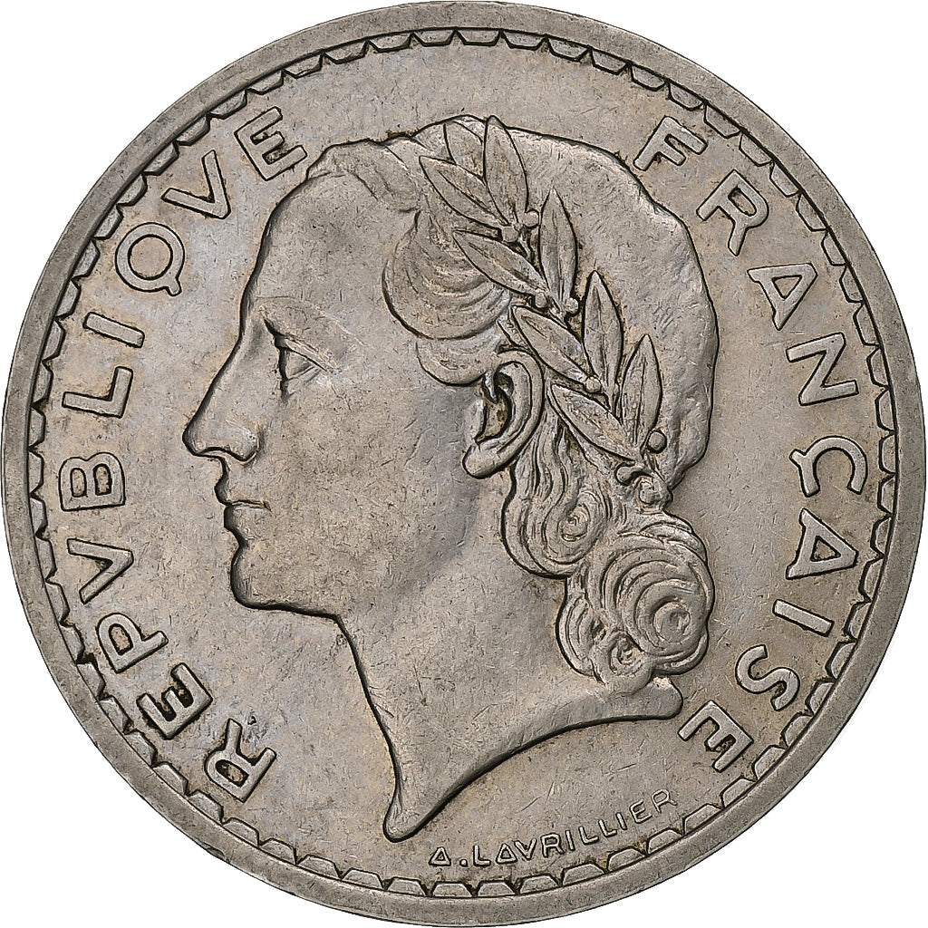 Francia, 5 Francs, Lavrillier, 1935, Paris, Nichel, SPL, Gadoury:760