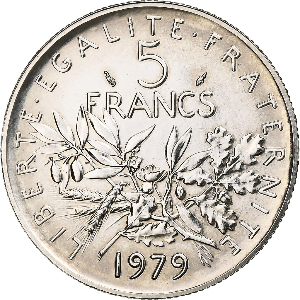 Frankreich, 5 Francs, Semeuse, 1979, Paris, FDC, Nickel, UNZ+, Gadoury:771