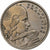 França, 100 Francs, Cochet, 1958, Paris, Coruja, Cobre-Alumínio, EF(40-45)
