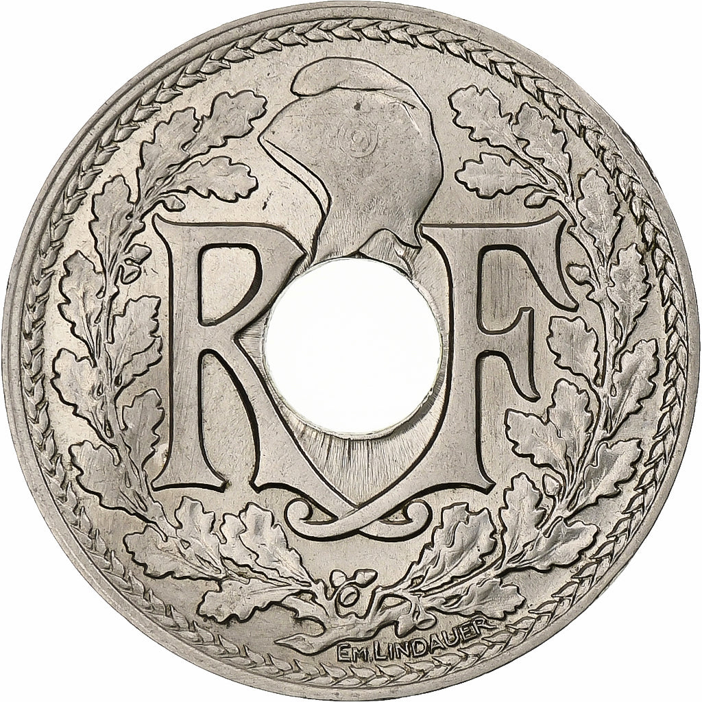 Frankreich, 25 Centimes, Lindauer, 1917, Paris, Souligné, Nickel, UNZ