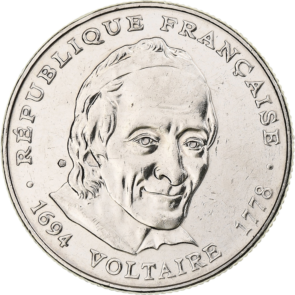 Frankreich, 5 Francs, Voltaire, 1994, Paris, Nickel Clad Copper-Nickel, VZ+