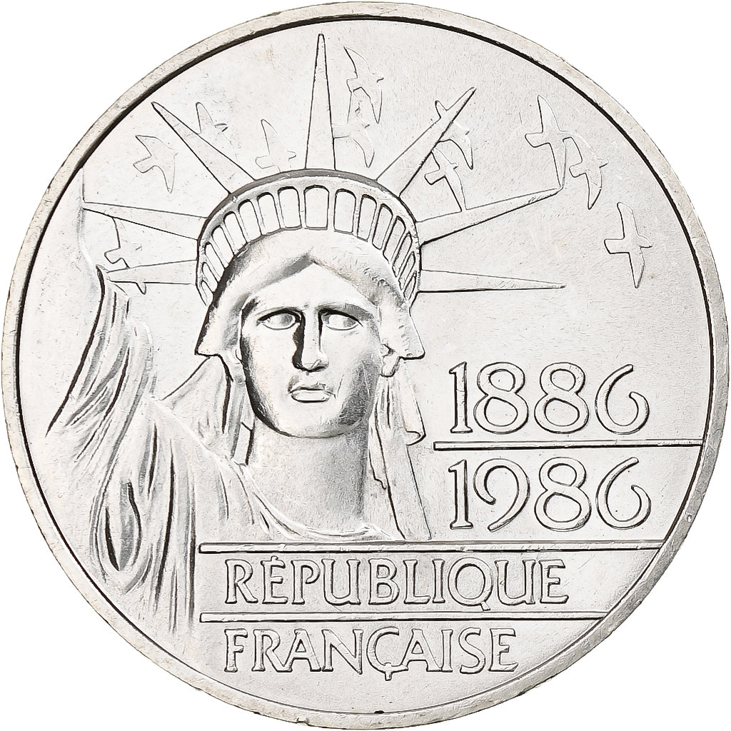 Frankreich, 100 Francs, Statue de la Liberté, 1986, Paris, Silber, VZ+